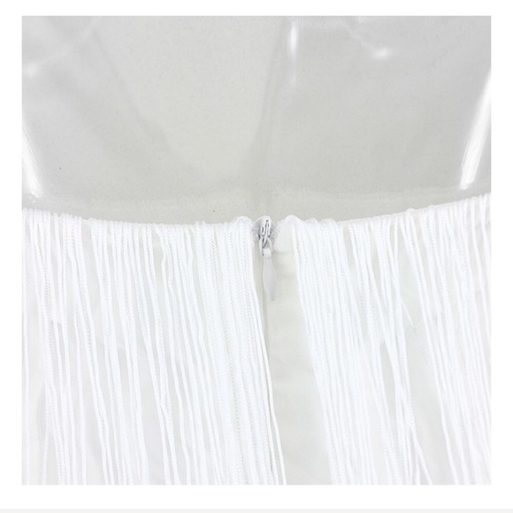 🎉 Host Pick! 🎉 NEW! White Fringe Jumpsuit - Picture 6 of 8